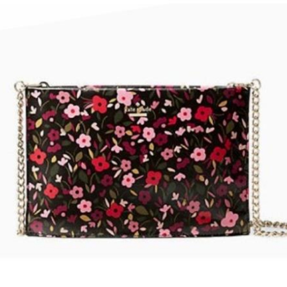 NWT Authentic Kate Spade Sima Floral Print Leather Crossbody/purse - Picture 11 of 11